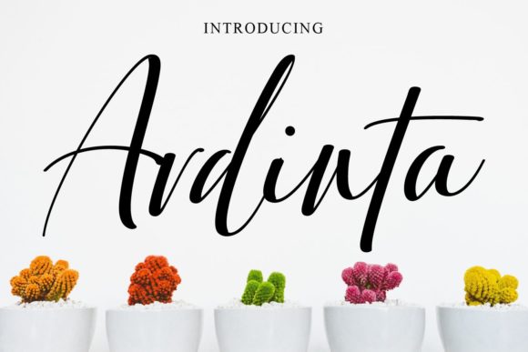 Ardinta Script Font for Handmade Brands & Printables
