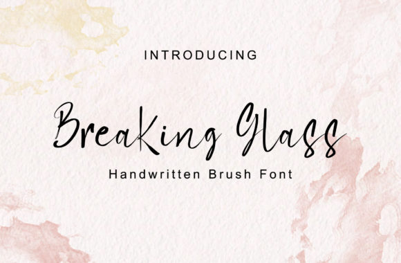 Breaking Glass Script Font for Handmade Creators