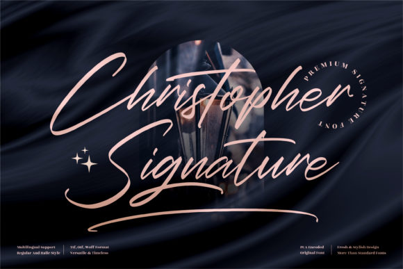 Christopher Signature: A Flowing Script Font for Handmade Creators
