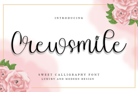 Crewsmile: A Refined Script Font for Editorial Charm