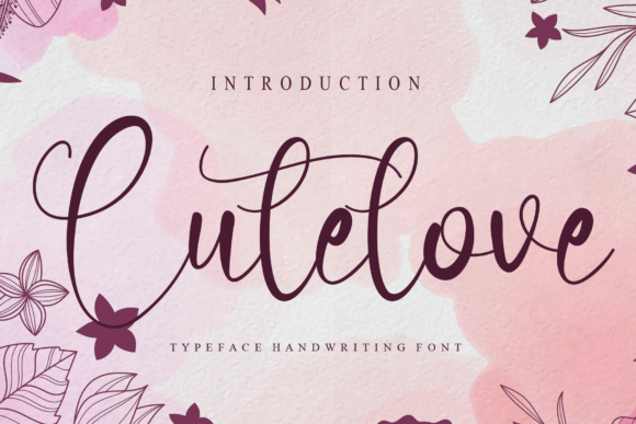 Cutelove: A Script Font for Creative Crafters and Product Makers