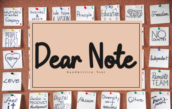 Dear Note: A Graceful Script Font for Real Small Business Brands