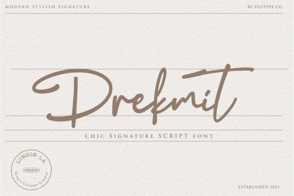 Drekmit: A Refined Script Font for Editorial Warmth