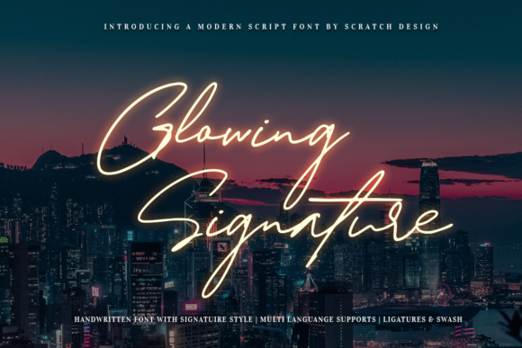 Glowing Signature: A Light Handwritten Font for Digital Brand Warmth
