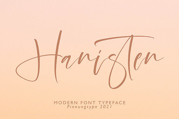 Hanisten: A Graceful Script Font for Elegant Brand Moments