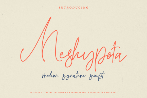 Meshypota: A Stylish Script Font for Handmade Brands