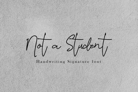 Not a Student: A Delicate Script Font for Thoughtful Editorial Moments