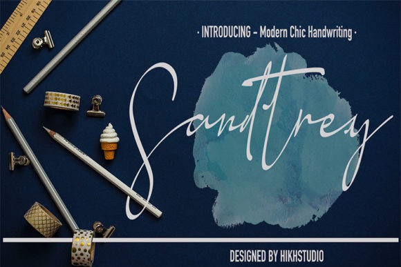 Sandtrey: A Refined Script Font for Small Business Branding