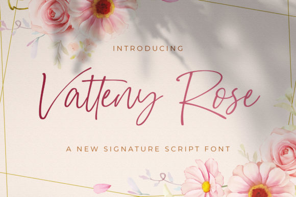 Vatteny Rose: A Refined Script Font for Digital Branding
